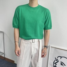 남자반팔니트머슬핏