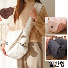 초코펫하우스 강아지 슬링백, 아이보리, 1개