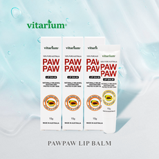 호주 비타리움 포포 립밤 15g x 3개 포포밤 포포크림 직수입 Vitarium PawPaw Lip Balm 15g 호주생산 완제품 독점