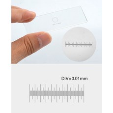 생물 현미경 대물렌즈용 마이크로미터 눈금자 슬라이드
