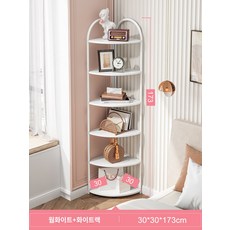 코너장 화이트골드 수납장 가구 캐비닛, 30CM 육단화이트+화이트랙★