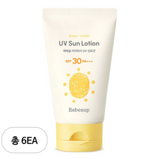 베베숲 유아용 이지워시 선로션 SPF30 PA+++, 6개