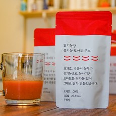 달기농장 유기농 무가당 토마토 맑은즙 주스 토마토주스, 유기농 토마토워터 맑은즙 30팩, 110ml