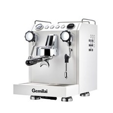 (신제품) Gemilai CRM3145 반자동 에스프레소 커피 머신 가정용 카페용 홈카페, 화이트