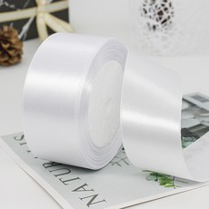 기본 새틴 공단 리본끈 40mm 22m, 01# 화이트