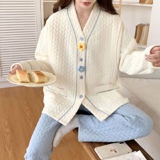 도톰한 잠옷 홈웨어 파자마 따뜻한 집에서입는옷 수면 상하세트 숙면 겨울잠옷 여성