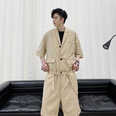 여름반팔점프수트작업복