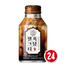 해태음료 골든드랍 흑당 밀크티, 270ml, 24개