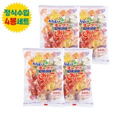 킨죠 믹스젤리 300g x 4봉 5가지맛 한천 과일젤리 딸기 포도 일본젤리 수제간식