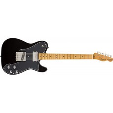 Squier by Fender Classic Vibe 70의 텔레캐스터 커스텀 일렉트릭 기타 - 메이플 - 블랙: 악기, 단일옵션, 단일옵션