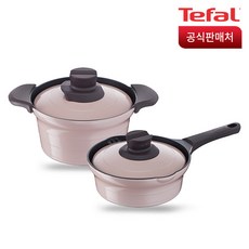테팔 트레져 IH 인덕션 냄비세트 2종, 혼합 색상, 라면 냄비 20cm + 찌개 20cm
