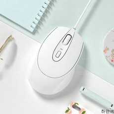 월드홀릭 컴퓨터용 유선 게이밍 저소음 마우스 mSB01, 하얀색, 222-E