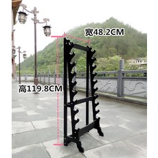 검도도장 체육관 일본도진검 검좌대 거치대 장검 롱소드 도검 보관렉, MDF 삼각형 10단 소드 랙