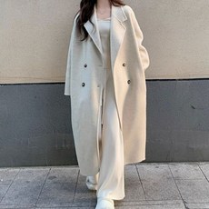 ANYOU 모직 롱 코트 어디에나 잘 어울리는 심플 고급스러운 코트