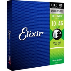 Elixir 엘릭서 일렉트릭 기타 현 OPTIWEB Light .010-.046 # 19052 [국내 정품]