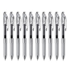 펜텔 인프리 볼펜 0.7mm BL77TL-A, 에너겔블랙, 10개 - pqiairpen