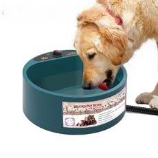 고양이 강아지 겨울 보온 물그릇 길고양이 길냥이 얼지않는 그릇 물 자동 온도조절, 화이트 28~35도 야외용 2.2리터 대용량, 1개