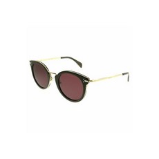 445313 / Authentic Celine Lea CL 41373 HDF EF Khaki Gold Round Sunglasses Brown Lens