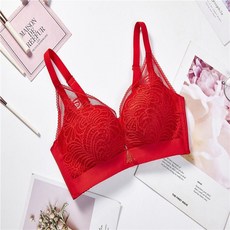 루츠 여성언더웨어노와이어 신부 작은 가슴 속옷 AA 하프컵 소녀 타입 청년 큐트 이탈 방지 떨어지다 볼륨업
