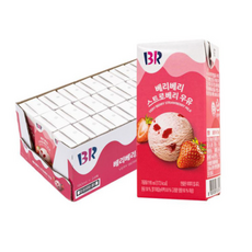 배스킨라빈스 베리베리 스트로베리 우유, 190ml, 384개