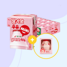 빙그레 딸기맛우유 미니, 120ml, 24개, 100ml
