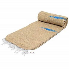 Open Road Goods Tan/Khaki Thunderbird Thick Yoga Blanket or Throw - Made for Yoga!