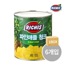 (메카몰) 동서 리치스 파인애플 청크 3kg x 6개