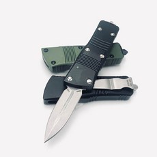 MT 새로운 OTF 미니 TD 알루미늄 손잡이 204P M390 블레이드 생존 EDC 캠핑 사냥 야외 주방 자기 방어 도구|칼|, 단일, 1개, Black