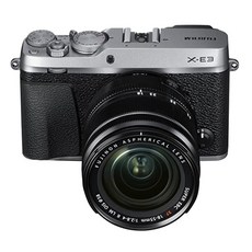 [미국] 572356 Fujifilm X-E3 Mirrorless Digital Camera w/XF18-55mm Lens Kit - Silver, Silver_w/ XF18-55mm Base