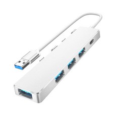 5GBPS 빠른 USB/ 유형 C 어댑터 도킹 스테이션 4 in 1 USB C 허브 스플리터, 은, USB 인터페이스