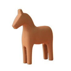 현대 트로이 목마 동상 Morandi 가구 나무 말 입상 홈 장식 장식 동물 데스크탑 침실 장식 크리스마스 선물, 갈색