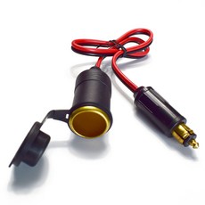 JINGHENG DC 12V 24V EU 플러그 오토바이 충전기 소켓 콘센트 자동차 시가 라이터 어댑터 전원 리드 케이블로 변환, 한개, 1