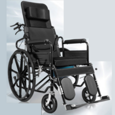 거상형 침대형 수동 휠체어 경량 팔걸이 의자 장애인, 블랙 매쉬 모델, 1개