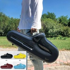 알토 색소폰 케이스 하드쉘 보호 숄더 가방 박스 테너, 1개, S-50 중음 파랑+악세사리