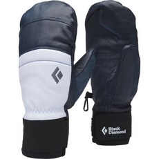 Black Diamond 블랙다이아몬드 스키장갑 Womens Spark Mitt, Charcoal / Belay Blue, Large