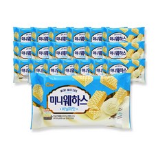 청우식품 미니웨하스 80g 바닐라 x 20개 / 간식 과자