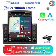 안드로이드 오토 올인원 네비게이션 LEHX L6Pro 4G LTE 카플레이 12 자동차 라디오 멀티미디어 테슬라 스타일 기아 폭스바겐 닛산 라다 도요타 GPS 스테레오 9.7 인치, 20) B-L6X2-64GB-0