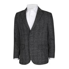  파파브로 신사 행커치프 체크 신사 콤비자켓 NE-COA-2090-차콜 