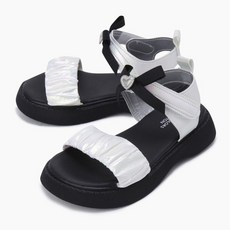 베네통키즈 키즈샌들 QCSH18431-WH2024 SUMMER 리본 셔링 샌들