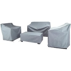 등나무 레인 파티오 가구 커버 방수 무거운 짐 작업 정원 피스, [01] silver 4pcs, 1개