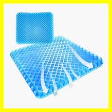 바른자세 쿨매트 쿨방석 의자 사각쿨젤방석 차량용 마약 여름 냉 방석, 양면형 42X37cm