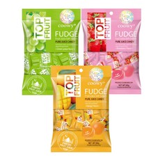 [국내배송] COOWY 탑젤리 베트남 망고젤리+딸기젤리+청포도젤리 세트 탑프루트 FUDGE, 1세트, 240g