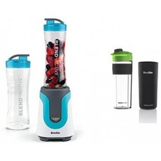 영국직배송 Breville VBL136 Blend Active Personal Blender 300 W - Blue &amp; Breville VBL140 Blend Active Pro Spare 병, 단일옵션