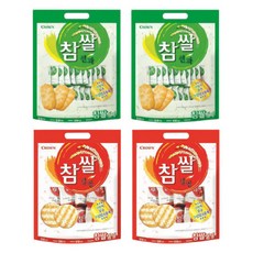 크라운제과 (참쌀선과 253g 2개 + 참쌀설병 270g 2개) 총 4개 쌀과자 구운쌀칩 찹쌀 주전부리 회의간식