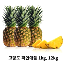 고당도 프리미엄 파인애플 1kg 12kg 허니글로우 상큼한 단맛 델몬트 골드 파인애플 저렴한 대용량 생 파인애플 냉동, 4개