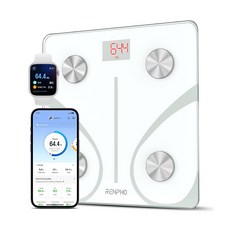 <RENPHO 한국본사> 렌포 앱연동 스마트 체성분 체중계, 화이트, 1개
