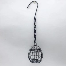 야외 새장 새 먹이 주기 용수철 걸이식 정원 마당, 1.Black, 1개