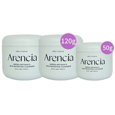 [KT알파쇼핑]아렌시아 떡솝 클렌저 아르티장 프레쉬 그린 비건 120g 2개+50g 1개