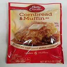 Betty Crocker Betty Crocker Authentic Cornbread & Betty Crocker Betty Crocker 정통 콘브레드 & 머핀 믹스 6.5온, 184g, 9개