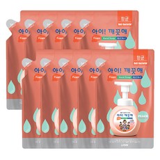 아이깨끗해 향균 거품 핸드 솝리필 모이스처라이징 복숭아향, 200ml, 10개입